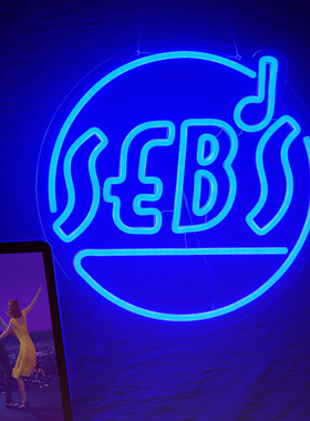 爱乐之城霓虹灯Seb's字母灯牌定制氛围装饰音乐酒吧LED直播间演唱