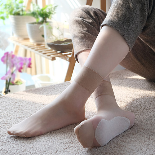 宽口不勒脚脚底加棉防勾丝短丝袜