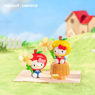 萌趣正版三丽鸥Hellokitty兜风花花系列风车萌趣豆可动车载摆盲盒