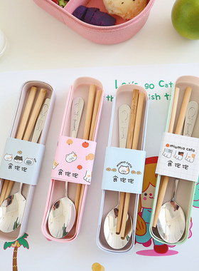 便携式不锈钢勺子筷子餐具套装