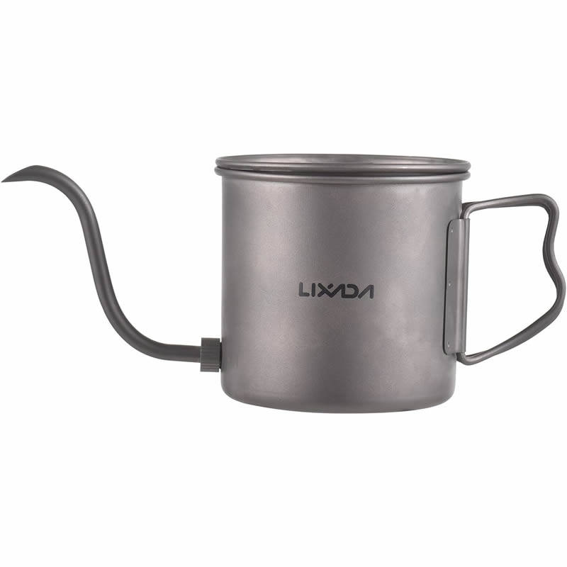 挂耳咖啡壶 纯钛 露营用 便携可拆卸 手冲壶长嘴水壶器具 400ml,餐饮具,手冲壶,淘宝优惠券,粉丝福利购,淘宝优惠卷