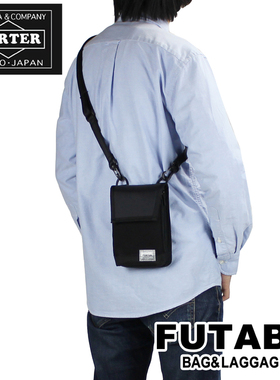 PORTER 吉田SWITCH棉涂层斜挎包腰包2用小巧放手机 874-04681