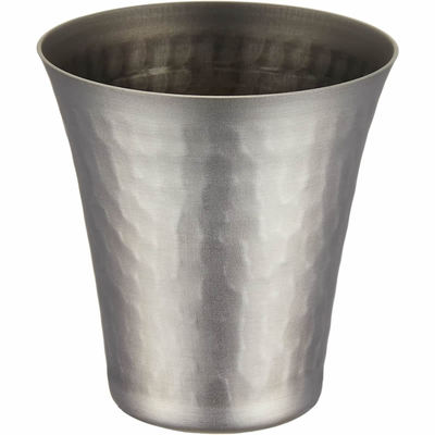 日本制锤纹纯钛清酒杯白酒杯