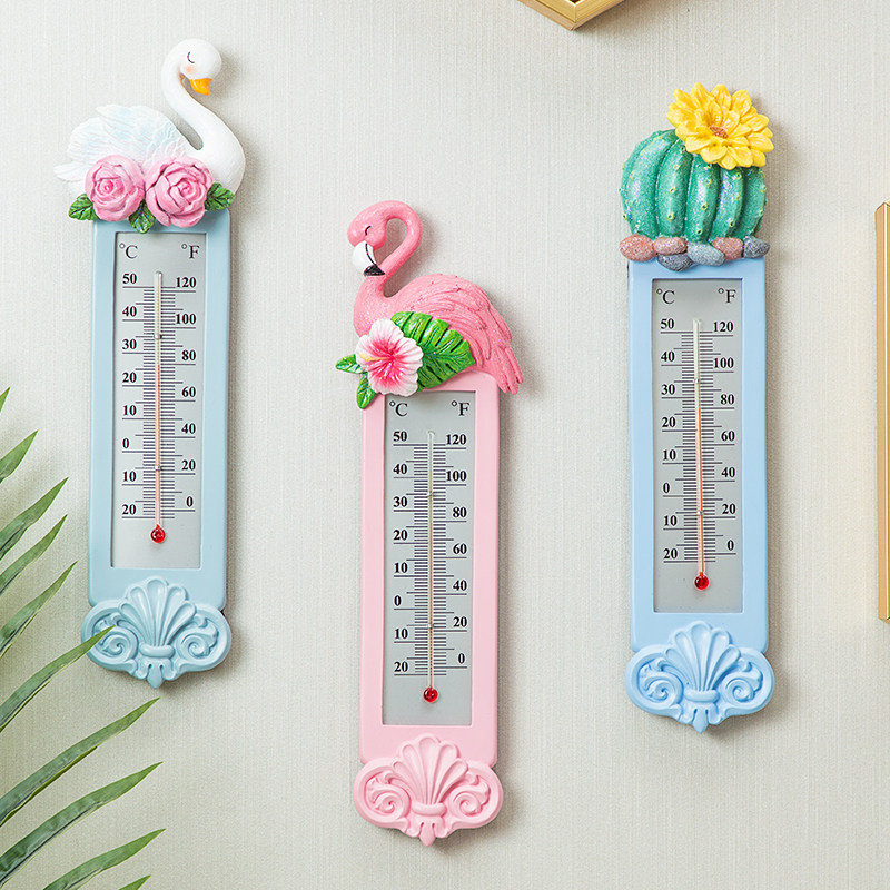 创意卧室墙面装饰温度计家用室内客厅壁挂厨房免打孔墙饰可爱壁饰