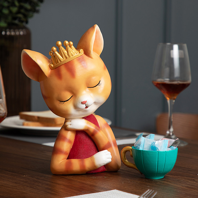 慧心巧聚橘猫公主摆件桌面创意卧室客厅酒柜装饰品家居小摆设礼物