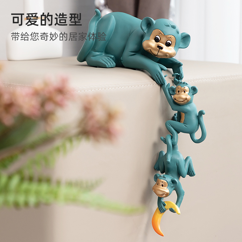 慧心巧聚中式风猴子书房桌面摆件