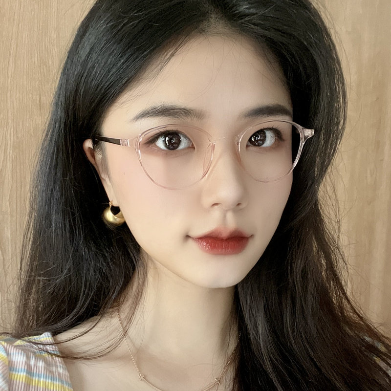 韩版超轻tr90眼镜架女款小脸椭圆眼镜框配镜有度数透明学生潮文艺