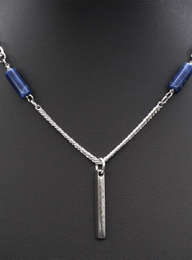 日韩简约明星同款长条项链钛钢男士气质百搭轻奢冷淡风短款毛衣链