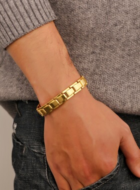 Men/Women Bracelets Jewelry Gift欧美个性霸气黑色磁性手镯男女