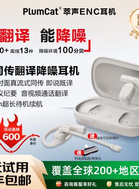 2025新款翻译耳机实时同声翻译器多国语言离线对话翻译AI降噪耳机