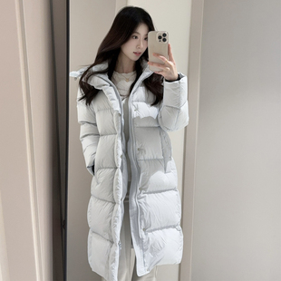 GJ中戏长款羽绒服女2026冬季新款过膝白鸭绒加厚大码情侣保暖外套