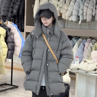 中长款泡芙羽绒服女韩系爆款