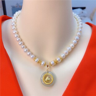 明星同款珍珠项链女纯天然淡水珍珠锁骨链轻奢显白生日礼物送妈妈