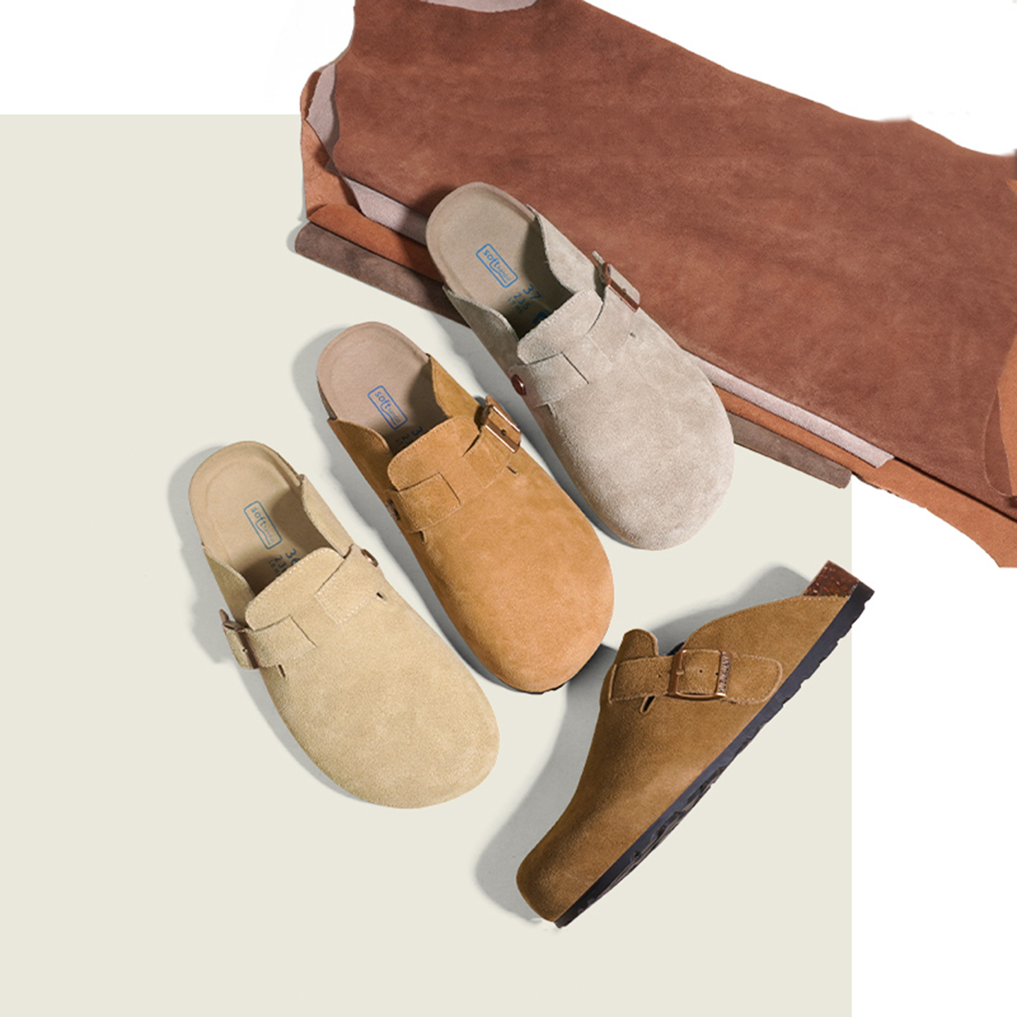 牛皮真皮软底鞋防滑百搭室外软底