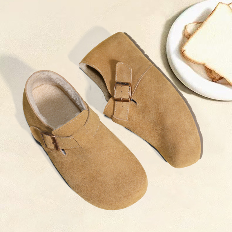 真皮4CM高防水保暖勃肯鞋