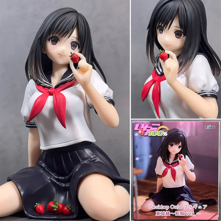 现货Taito日本正版 草莓100% 东城绫 Desktop Cute 校服 景品手办