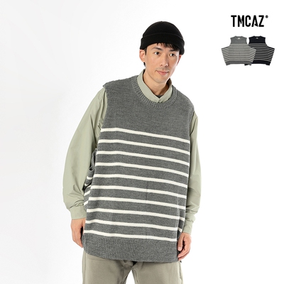 TMCAZ针织羊毛混纺圆领宽松背心