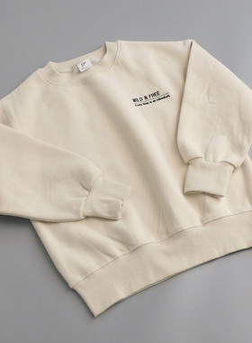 19148童刺绣加绒保暖卫衣  2025男童女童休闲运动套头衫100-150码