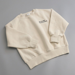 19148童刺绣加绒保暖卫衣  2025男童女童休闲运动套头衫100-150码