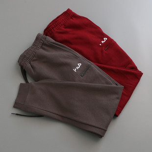 加肥加大男女款休闲裤春秋冬薄绒加长小脚裤束脚裤洋气拼接运动裤