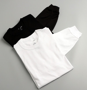 微瑕圆筒无缝高棉T恤春秋男士漂白色圆领长袖情侣款宽松大码打底