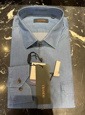 TRANDS休闲牛仔衬衫，意大利进口MONTI面料，吊牌价2280特价680