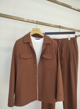 TRANDS休闲衬衫款套装.COLOMBO面料.奢华大泡泡纱150'S高纱支羊毛