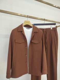 TRANDS休闲衬衫款套装.COLOMBO面料.奢华大泡泡纱150'S高纱支羊毛