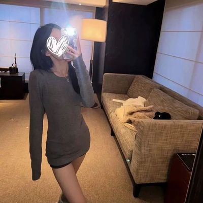 纯色打底衫女内搭德绒保暖长袖长款性感上衣修身收腰可外穿秋冬季