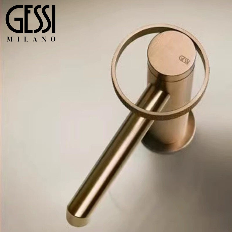 意大利GESSI捷仕水龙头ANELLO系列洗脸盆戒指把手面盆冷热龙头铜
