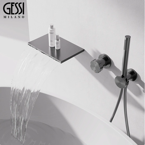 意大利GESSI捷仕浴缸瀑布淋浴花洒龙头全铜嵌入式大流量手持套装