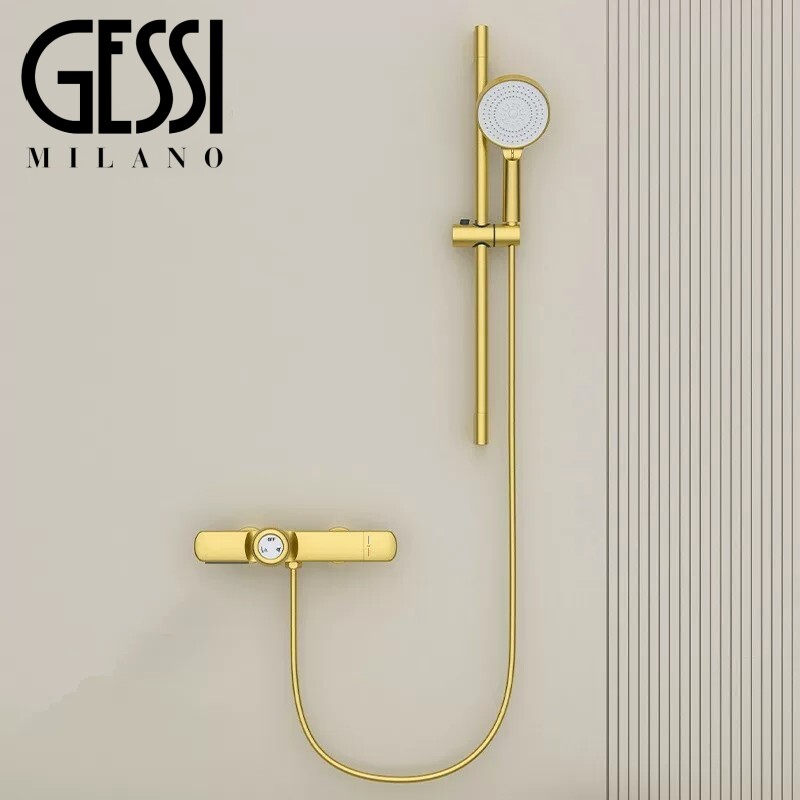 意大利GESSI捷仕全铜浴缸花洒缸边水龙头简易冷热水淋浴花洒套装