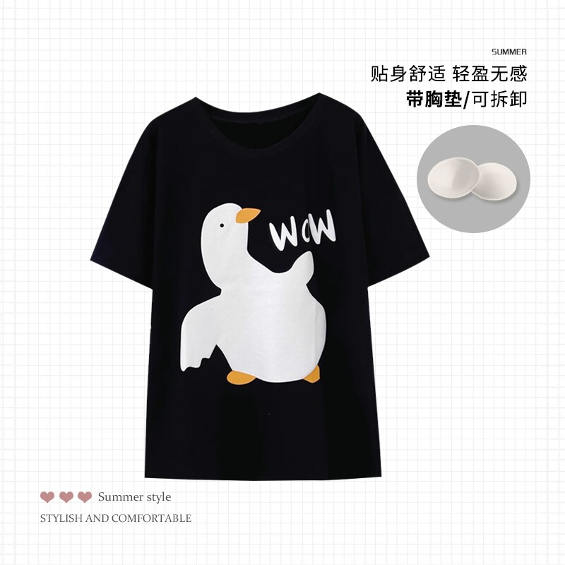 卡通上衣睡衣纯棉女T恤夏季短袖图片