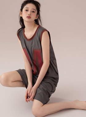 背心睡裙女夏季莫代尔薄款学生韩版无袖休闲夏款睡衣家居服可外穿