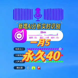 电音助手永久自动电音基调查询酷狗升降调音软件全民网易查改歌曲