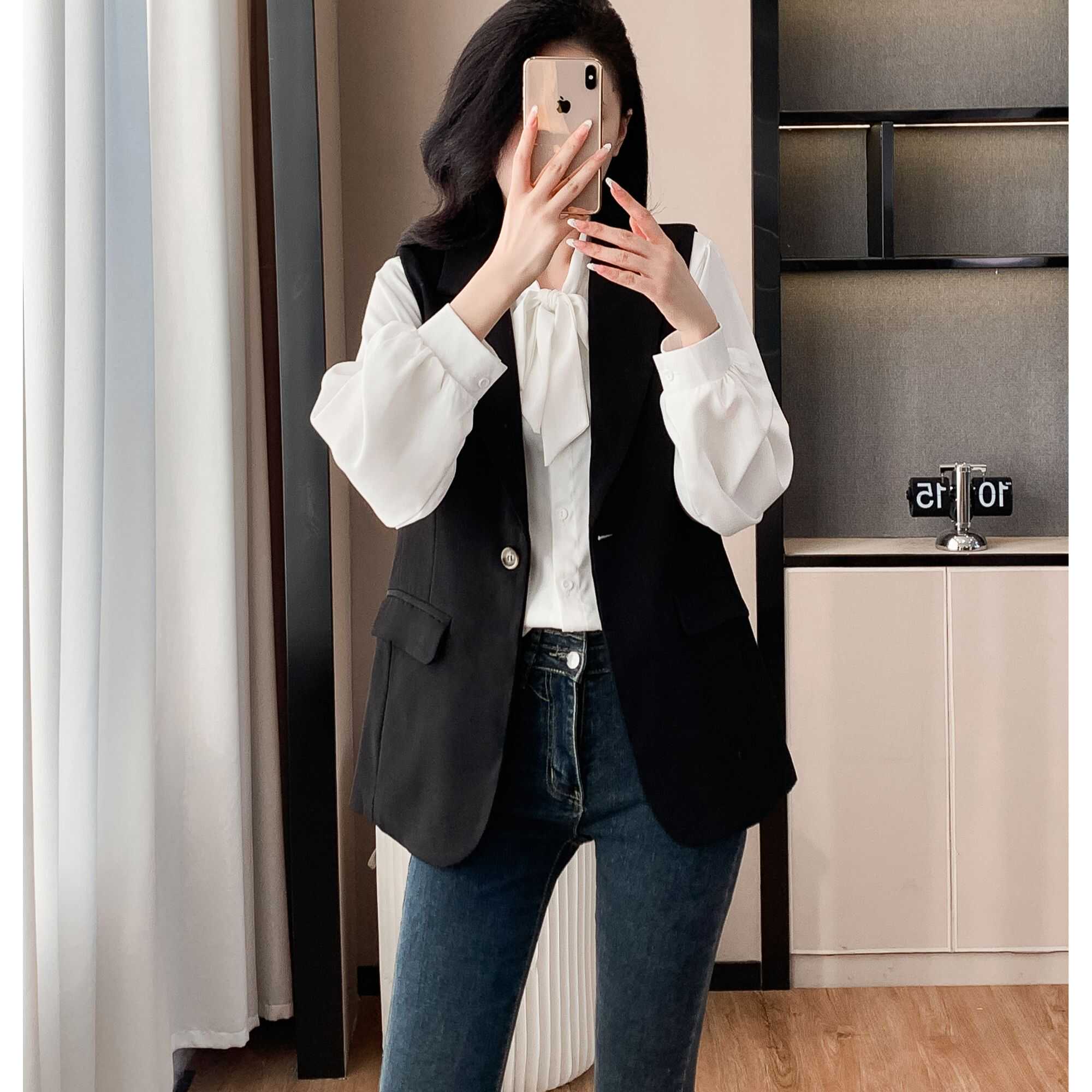 西装马甲女2025春秋新款韩版百搭气质西服马夹外穿背心坎肩外套女
