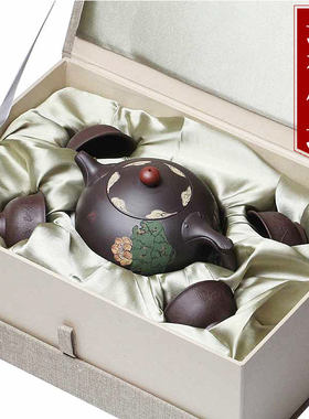 名壶秋月紫砂壶宜兴纯全手工名家紫泥西施悟道茶具泡茶壶套装
