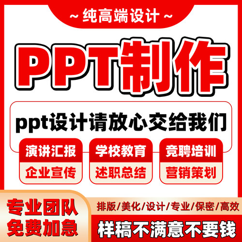 PPT代制作帮做美化设计企业宣传工作汇报述职演讲课件定制排版