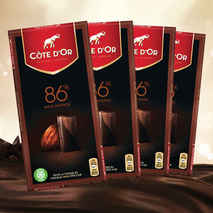 比利时金象真味86%70%高可可黑巧克力400g送女友不含代可可脂零食