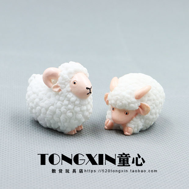 小绵羊仿真手办公仔微景观小动物