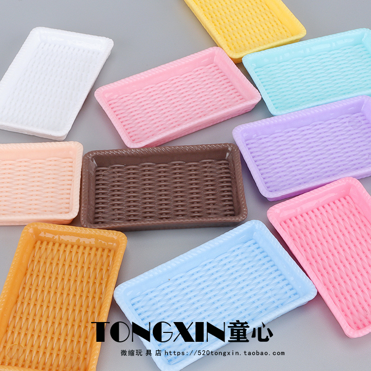 彩色餐盘过家家儿童玩具食玩盘子