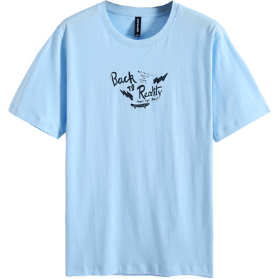 真维斯男装休闲上衣 2021春夏新款 纯棉圆领印花多色潮流短袖T恤