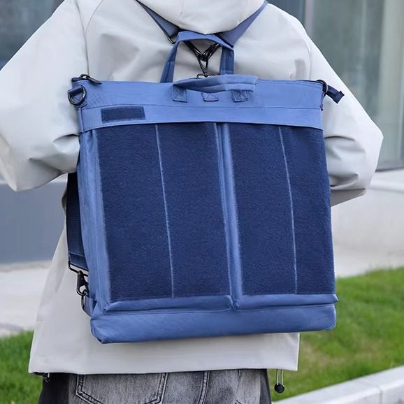 新款航展手提作业包美式复古飞行员头盔包斜跨帆布单肩空勤电脑包