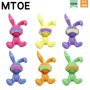 MTOE 酷镜兔子洞洞鞋配饰diy鞋带扣扑家大孔nativ鞋花备注注c-3