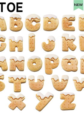 MTOE 奶油饼干英文字母CrcOs洞洞鞋配饰diy鞋带扣朴家鞋花备注TJC