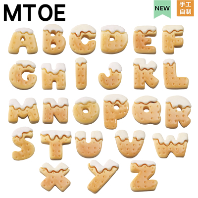 奶油饼干字母diy洞洞鞋配饰