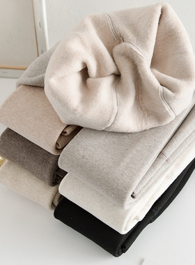 2500D日系冬季羊绒蛋白保暖加厚绒打底袜连裤袜晚晚风燕麦白棉裤