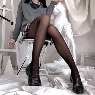 一期一会巨显瘦黑丝袜加厚日系秋冬透肤美腿塑形连裤 袜打底袜透肉