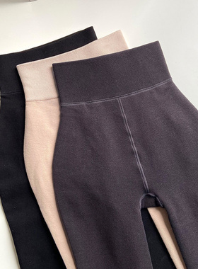 黑色打底裤女秋冬季加绒加厚外穿保暖连裤袜中高腰微压收腹秋裤女