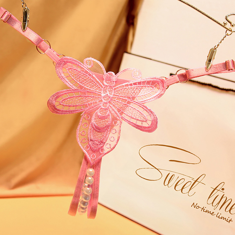 腰围调节扣珍珠丁字裤